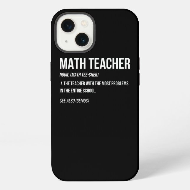 Coque iPhone Funny Math Enseignant Définition La plupart des pr (Verso)