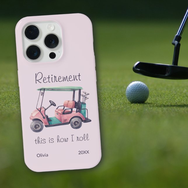 Coque iPhone Funny Retirement This Is How I Roll Golf Cart Gift (Créateur téléchargé)