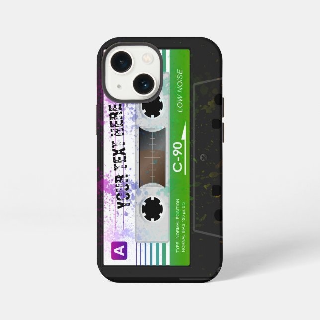 Coque iPhone Funny Retro Compact Audio Cassette (Verso)