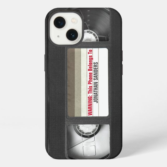 Coque iPhone Funny VHS Tape with Name (Verso)
