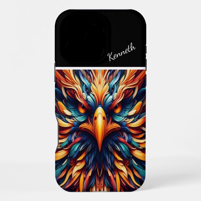 Coque iPhone Fureur aux plumes d'aigle (Verso)