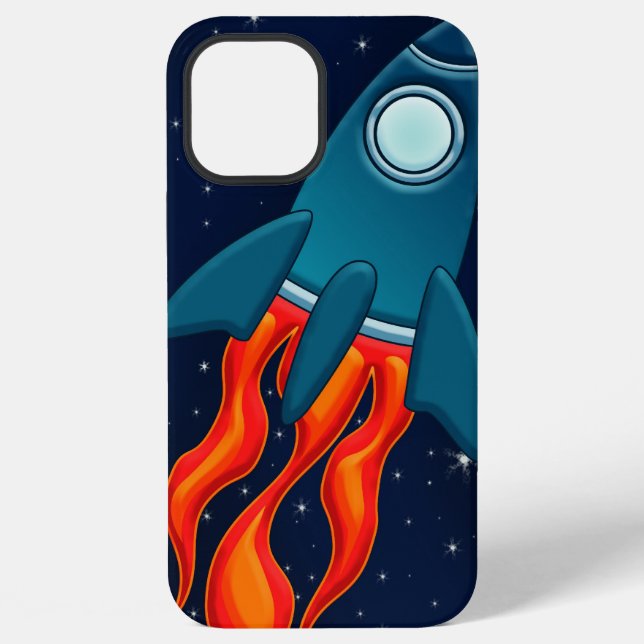 Coque iPhone Fusée spatiale mignonne et conception d'espace ext (Verso)