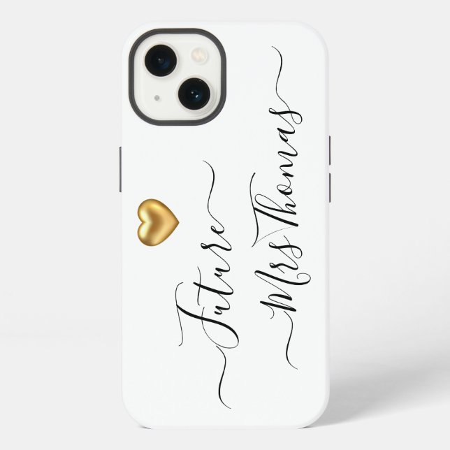 Coque iPhone Future Mme Cœur d'Or (Verso)