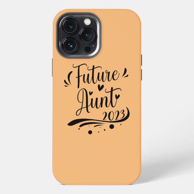 Coque iPhone Future tante 2023 Annonce de grossesse 2023 (Verso)