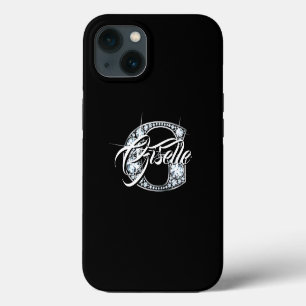 Etui iPhone 13 G Faux Diamond Bling Monogramme