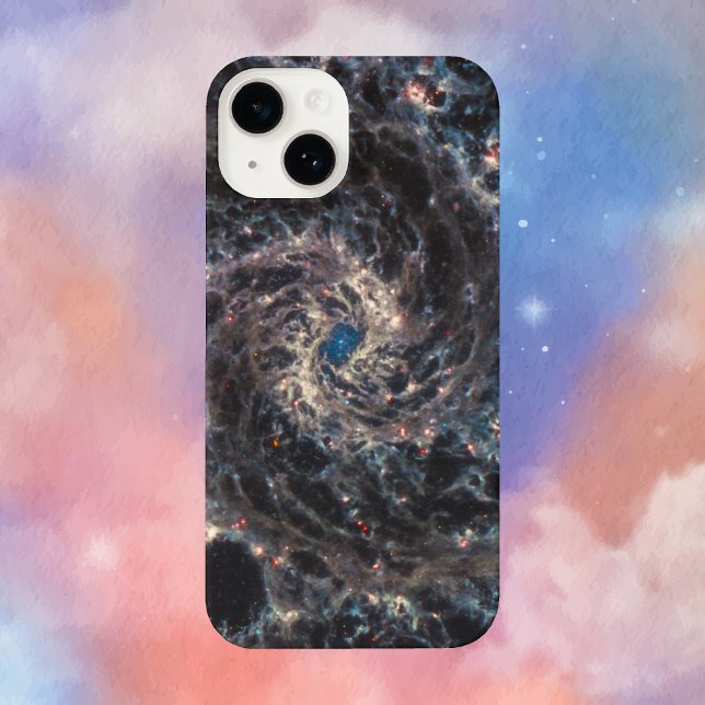 Coque iPhone Galaxie fantôme un grand design Galaxie solaire (Phantom Galaxy Grand Spiral Galaxy Phone Case)