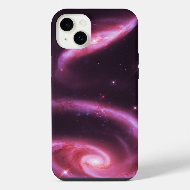 Coque iPhone Galaxies Rose Pâle (Verso)