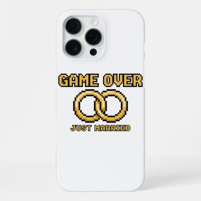 Coque iPhone Game Over Married Funny iPhone Case (Verso)