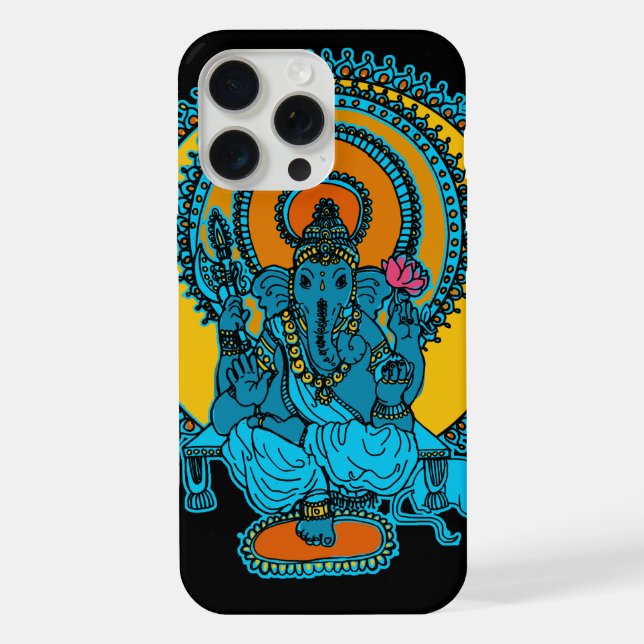 Coque iPhone Ganesh tiré à la main (Verso)