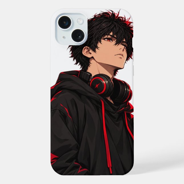Coque iPhone Garçon d'anime de rue  (Verso)