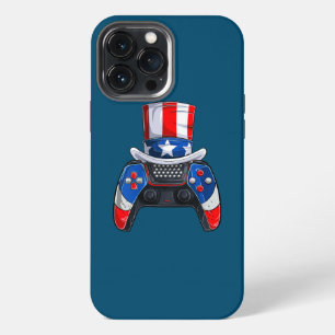 Etui iPhone 13 Pro Max Garçon Quatrième Juillet Drapeau Américain Jeux Vi