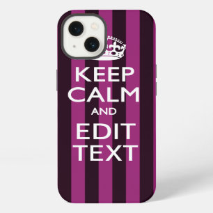 Etui iPhone 13 Garde calme personnalisé Votre texte sur rose fuch