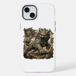Coque iPhone 15 Plus Garde de pierre mythique Autocollant de fantaisie