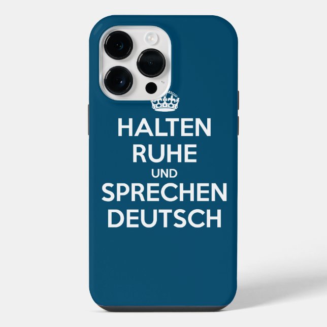 Coque iPhone Garder son calme et parler allemand (Verso)