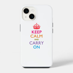 Coque Pour iPhone 14 GARDEZ VOTRE CALME ET CONTINUEZ Couleurs fruitées