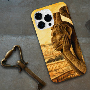 Coque Pour Pour iPhone 14 Pro Max Gargoyle médiéval Le Stryge à Notre Dame, Paris