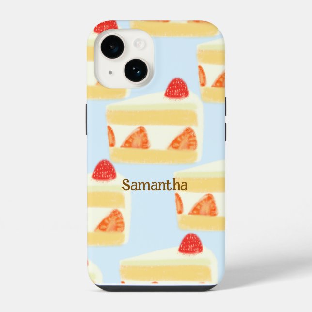 Coque iPhone Gâteau aux fraises (Verso)