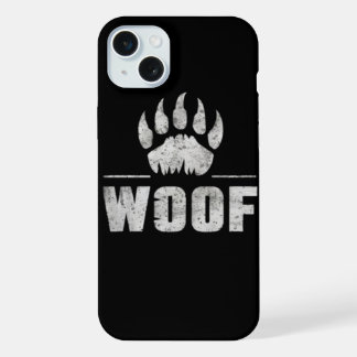 Coque iPhone 15 Plus Gay Bear Pride en détresse Patte d'Ours WOOF