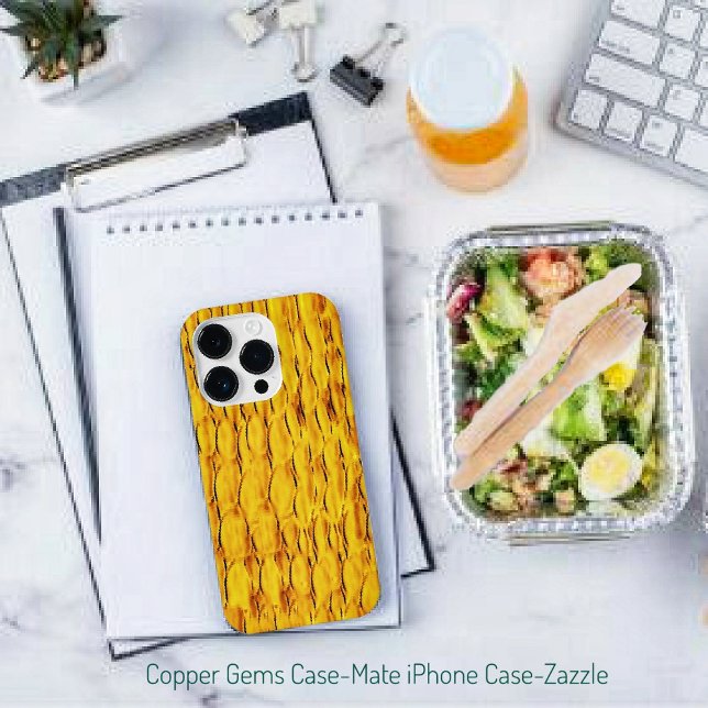 Coque iPhone Gemmes en cuivre (Créateur téléchargé)