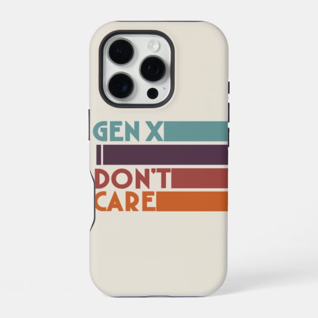 Coque iPhone Gen X—Je m'en fiche (Verso)
