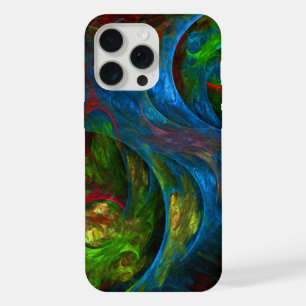 Coque iPhone 15 Pro Max Genèse Bleu Art Abstrait