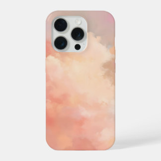 Coque iPhone 15 Pro gentle sky, abstract cloud art, pastel sky design,