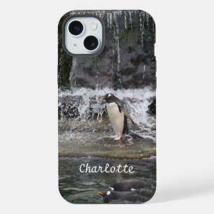 Coque iPhone 15 Plus Gentoo Manchot & Amis Cascade Zoo Écosse