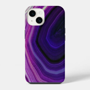Coque Pour iPhone 14 Géode Violet Tourbillonnant Tombé