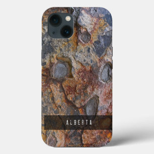 Etui iPhone 13 Géologie de la nature Texture de roche unique Nom