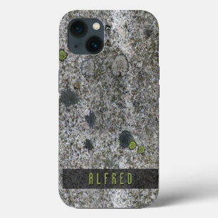 Etui iPhone 13 Géologie rugueuse Granite Rock Texture Nom personn