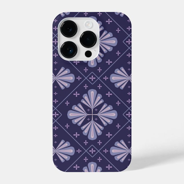 Coque iPhone Geometric Flower Petals Abstract Repeat Pattern (Verso)