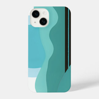 Coque Pour iPhone 14 Geometric Sun Mountain Abstract with Tribal Border