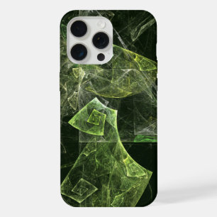 Coque iPhone 15 Pro Max Géométrie fractale de lumière abstraite à l'équili