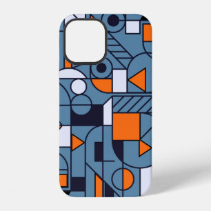 Coque iPhone 12 Géométrie minimaliste artwork affiche rétro avec s