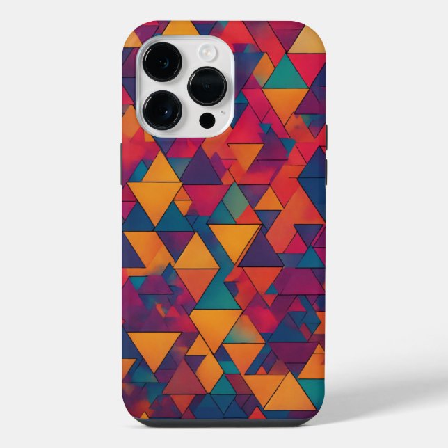 Coque iPhone Géométrie vibrante : Conception abstraite colorée  (Verso)