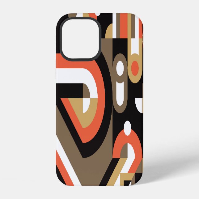 Coque iPhone Géométrique Abstrait : Conception d'œuvre d'art fu (Verso)