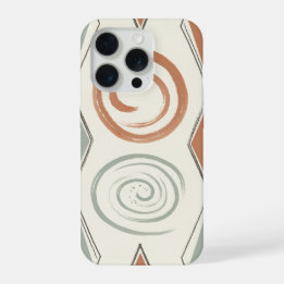 Coque iPhone 15 Pro Géométrique Cercle Concentrique Spirale Zen