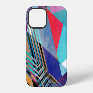 Coque iPhone 12 Géométrique lumineux : Fond abstrait coloré