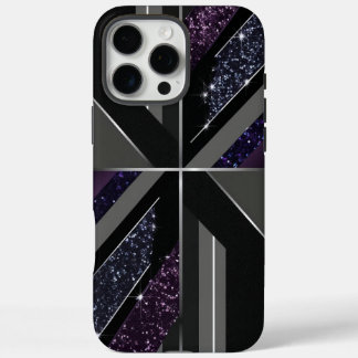 Coque iphone géométrique Parties scintillant foncé