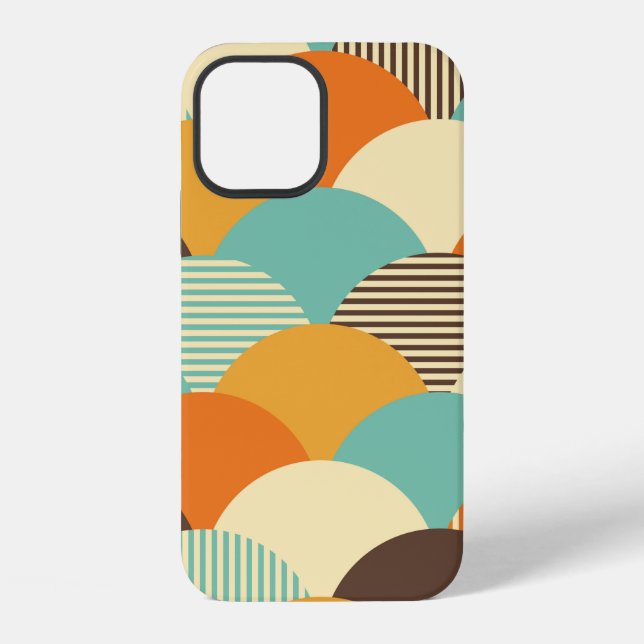 Coque iPhone Géométrique rétro transparente avec des éléments l (Verso)