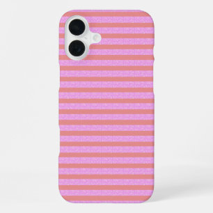 Coque iPhone 16 Plus Géostripes géométriques roses
