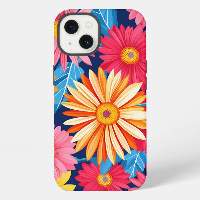 Coque iPhone Gerbera Daisies Vibrant Plante Fleurs (Verso)