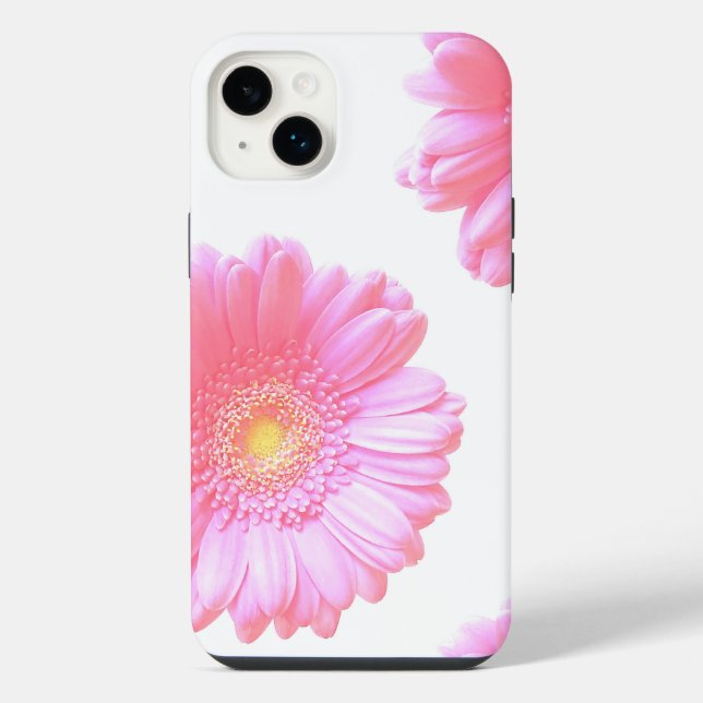 Coque iPhone Gerbera marguerite rose clair (Verso)