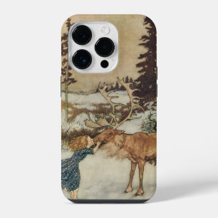 Coque Pour iPhone 14 Pro Gerda vintage et le renne par Edmund Dulac