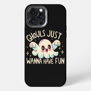 Etui iPhone 13 Pro Max Ghouls Je Veux Juste S'Amuser, Mignons Fantômes Ha