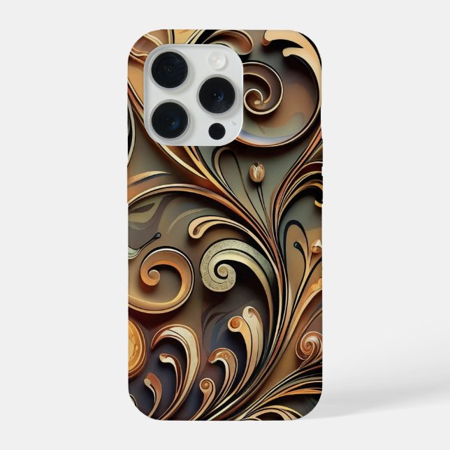 Coque iPhone Gided Baroque Scrollwork  (Verso)