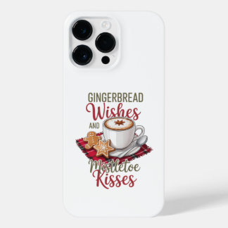Coque Pour Pour iPhone 14 Pro Max Gingerbread Wishes and Mistletoe Kisses Christmas