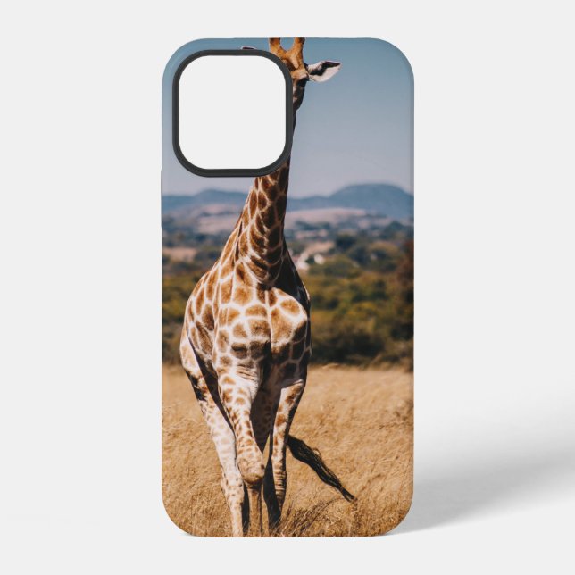 COQUE iPhone GIRAFFE ENTOURÉ DE GRASS BROWN (Verso)