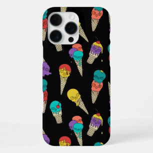 Coque iPhone 16 Pro Max Glace de crâne gothique estivale amusante et fondu