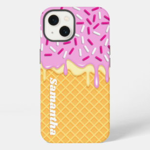 Etui iPhone 13 Glace Kawaii Cône de Gaufre Gaufrette